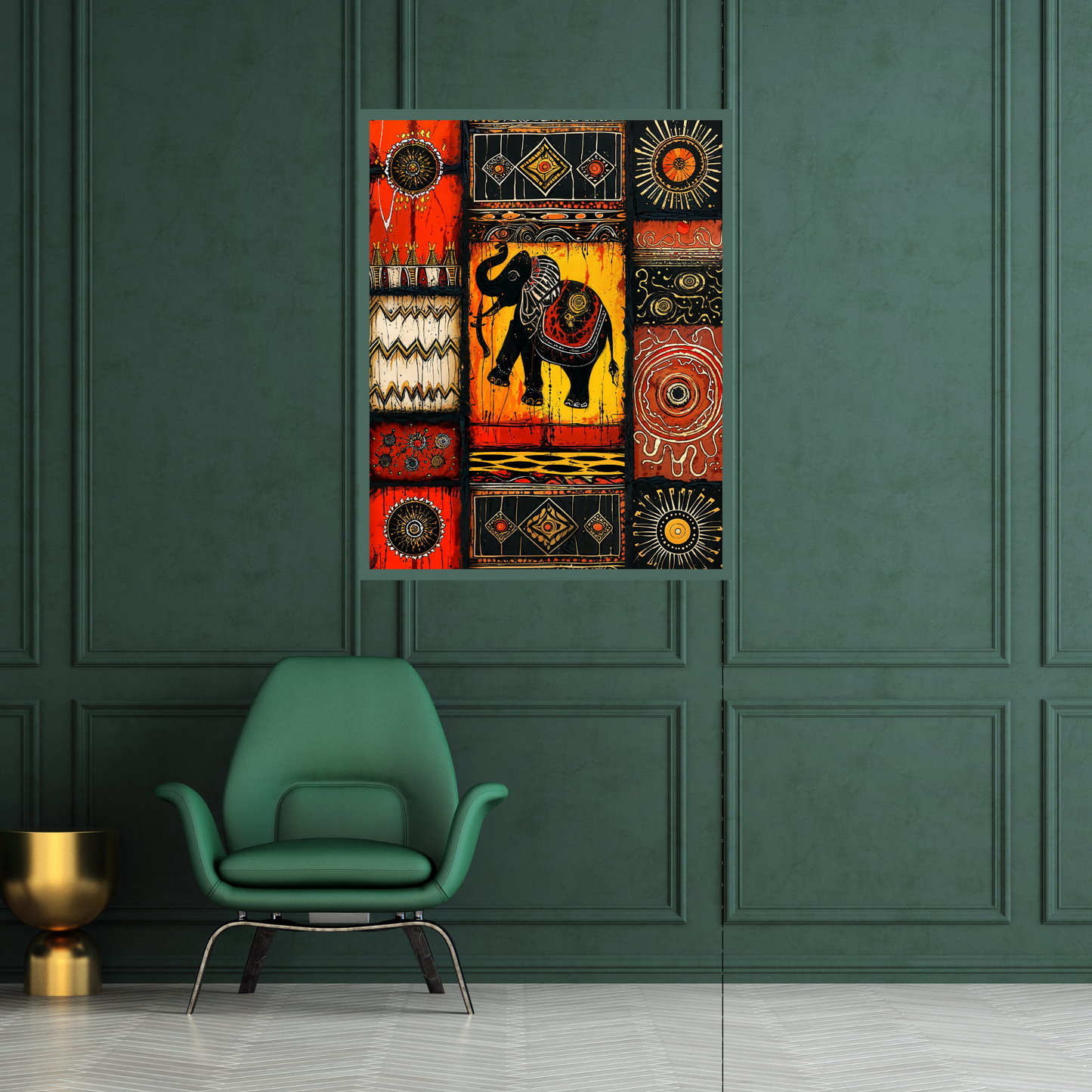 Poster Elephant Themed Wall Art for Living Room | Office | Dining Room