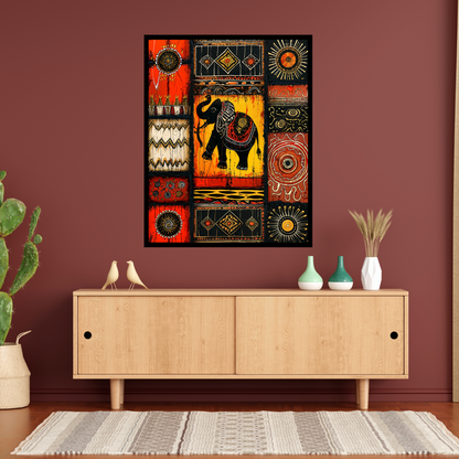 Poster Elephant Themed Wall Art for Living Room | Office | Dining Room