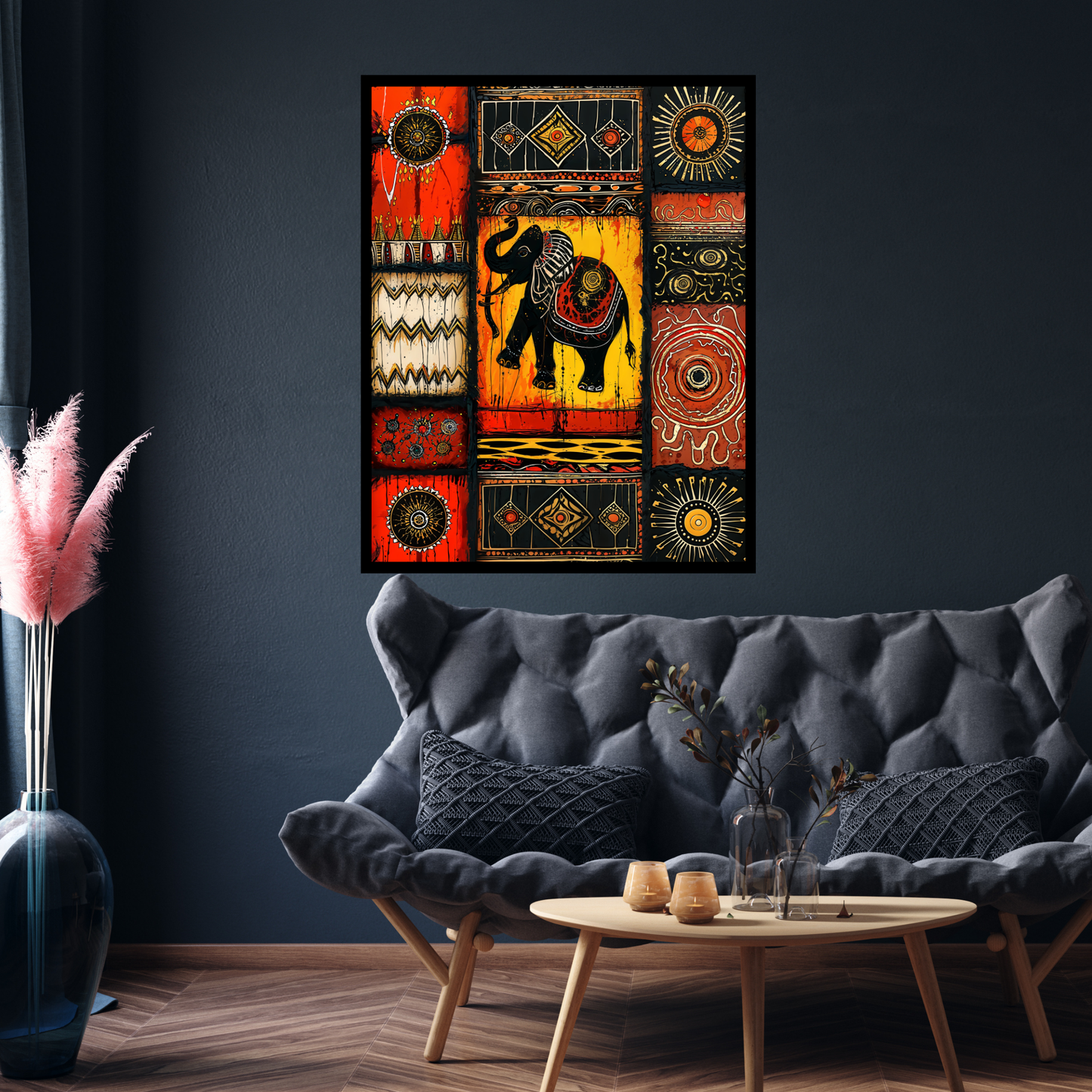 Poster Elephant Themed Wall Art for Living Room | Office | Dining Room