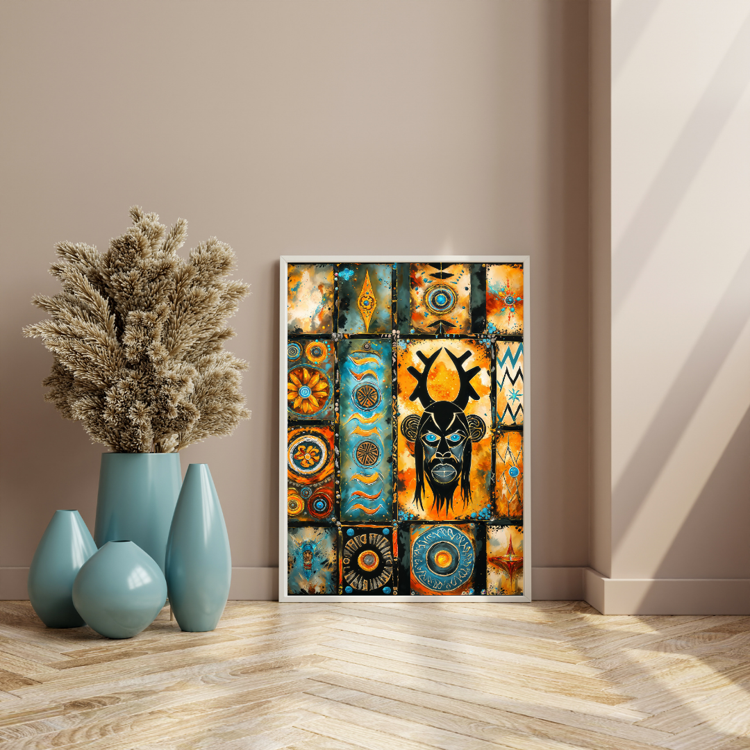 Poster | Mystic tribal modern art piece | Art inspired by tribal legends
