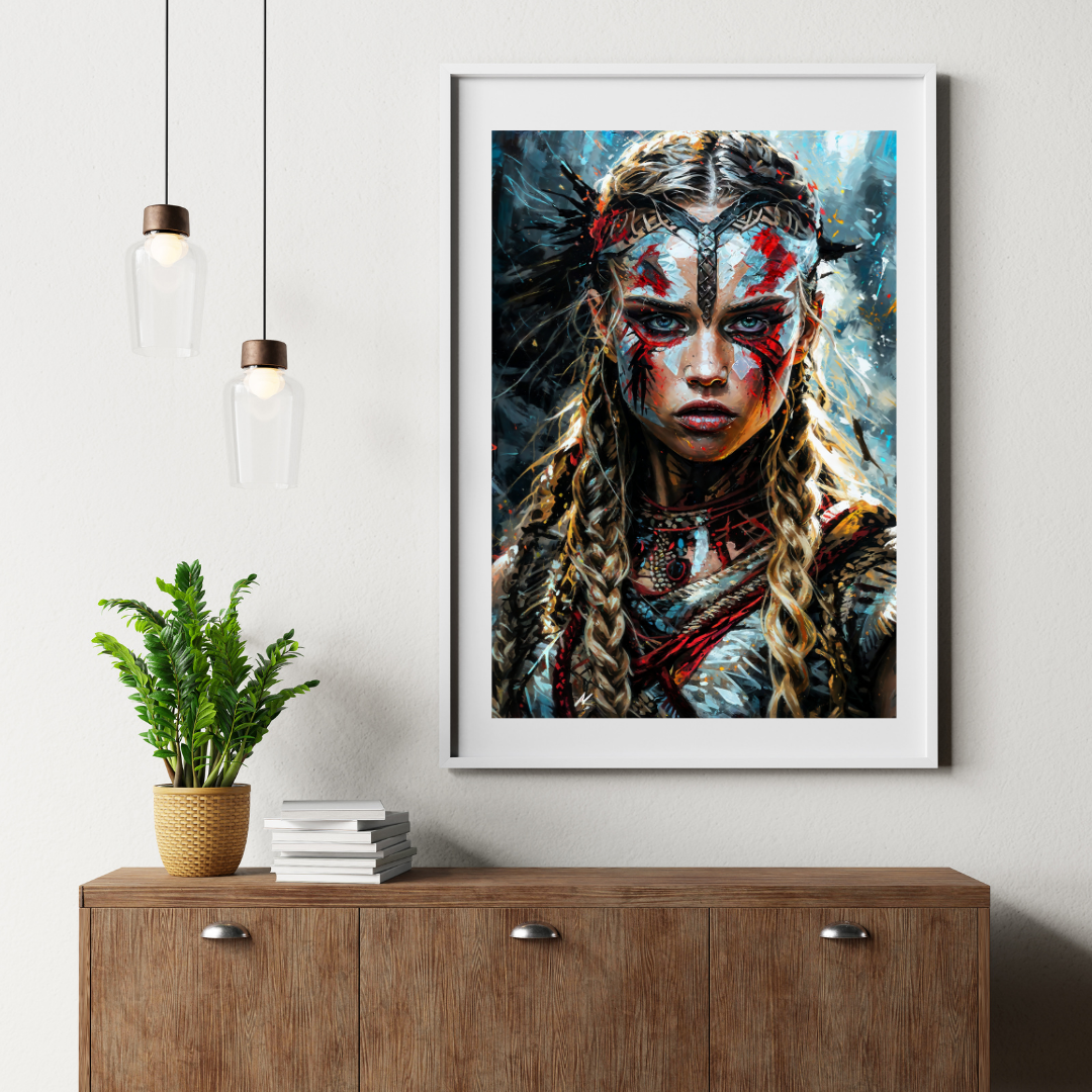 Poster Tribal Wandkunst für Wohnzimmer | Kunstwerk Abstrakte Porträtgemälde Schlafzimmer | Badezimmer | Dekorationsbild | Drucken 