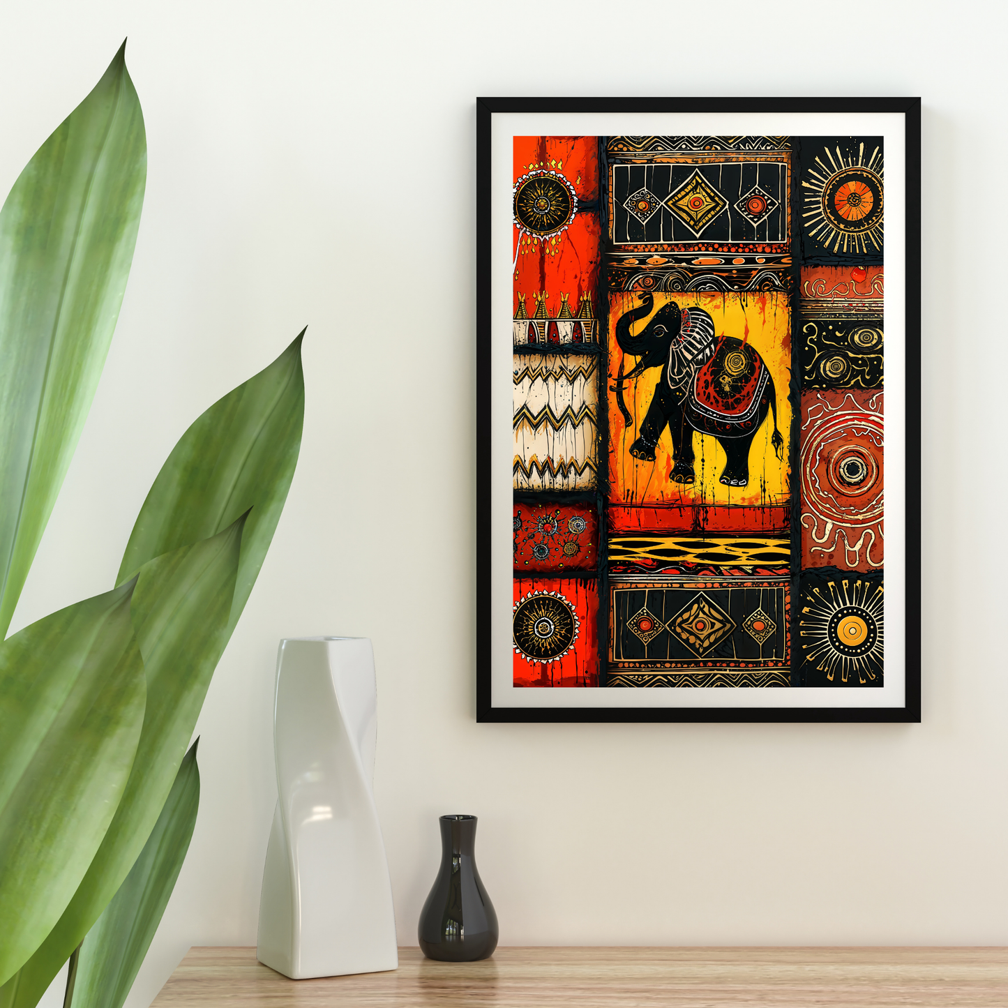 Poster Elephant Themed Wall Art for Living Room | Office | Dining Room