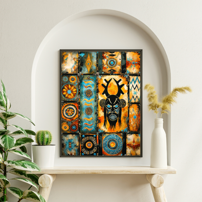 Poster | Mystic tribal modern art piece | Art inspired by tribal legends