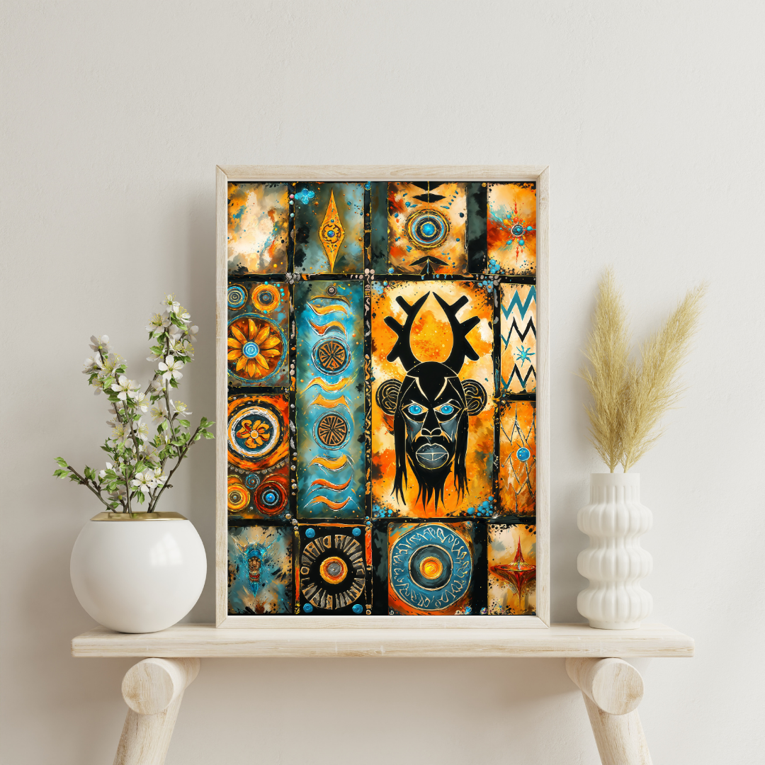 Poster | Mystic tribal modern art piece | Art inspired by tribal legends