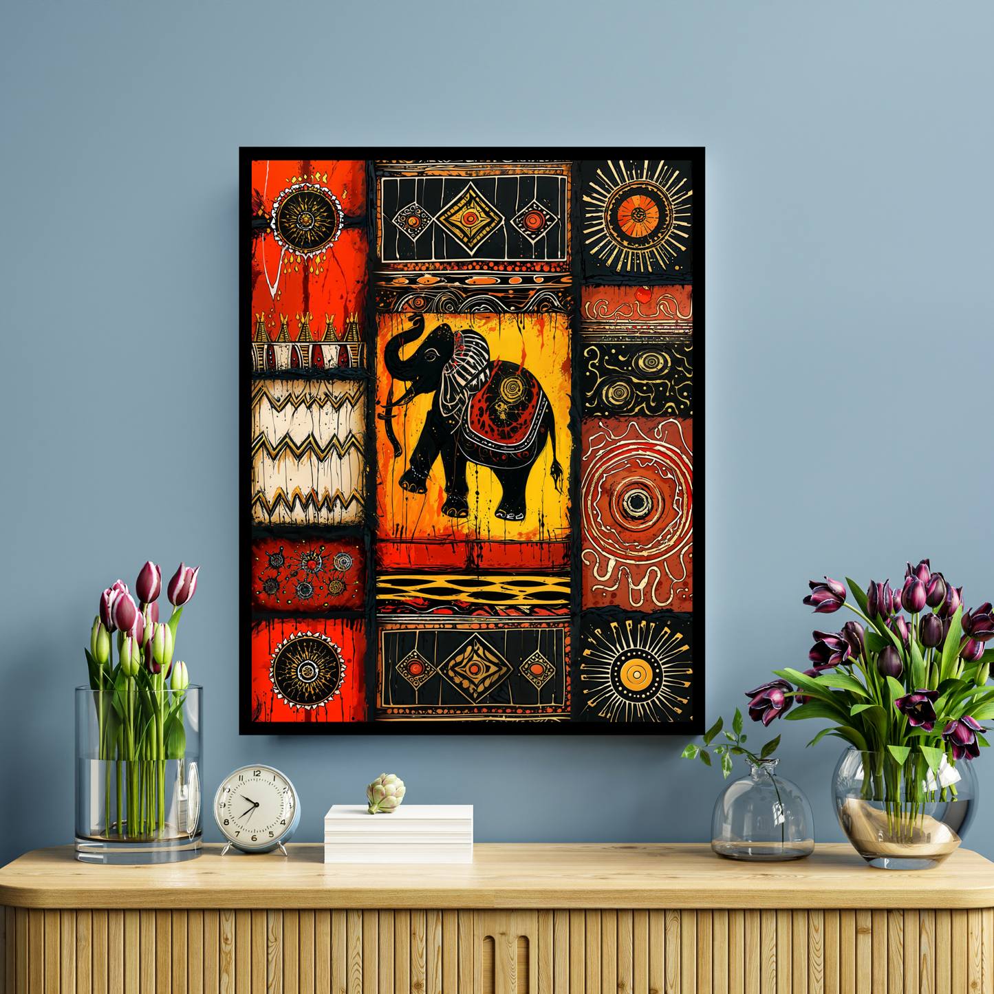 Poster Elephant Themed Wall Art for Living Room | Office | Dining Room