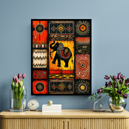 Poster Elephant Themed Wall Art for Living Room | Office | Dining Room