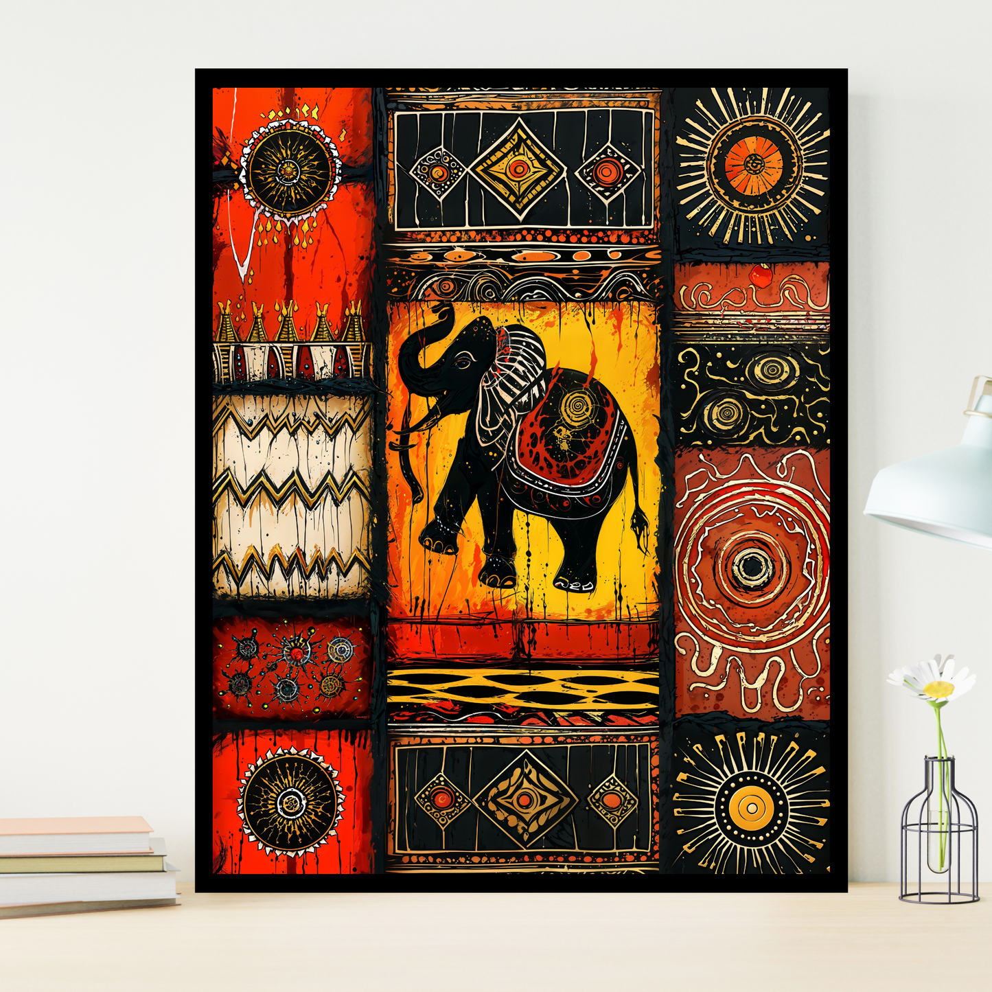 Poster Elephant Themed Wall Art for Living Room | Office | Dining Room