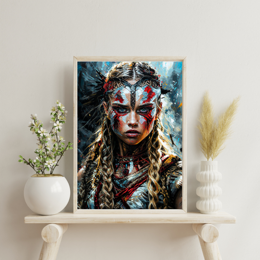 Poster Tribal Wandkunst für Wohnzimmer | Kunstwerk Abstrakte Porträtgemälde Schlafzimmer | Badezimmer | Dekorationsbild | Drucken 