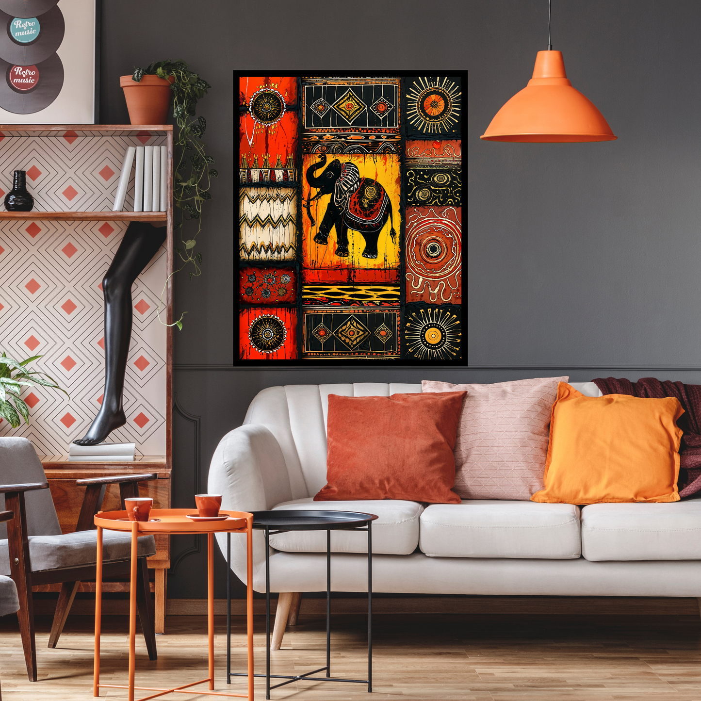 Poster Elephant Themed Wall Art for Living Room | Office | Dining Room