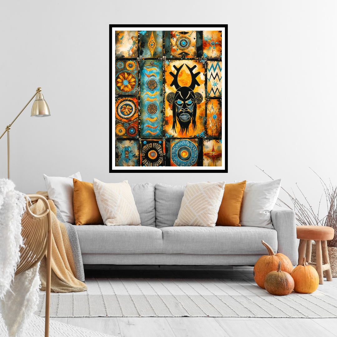 Poster | Mystic tribal modern art piece | Art inspired by tribal legends