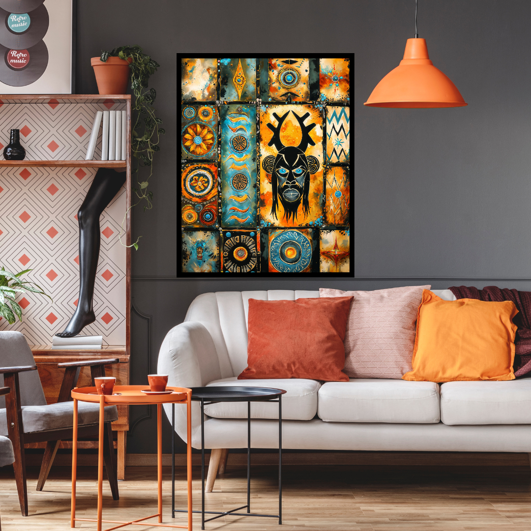 Poster | Mystic tribal modern art piece | Art inspired by tribal legends