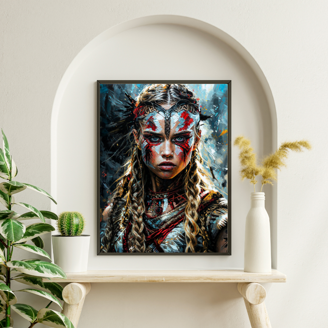 Poster Tribal Wandkunst für Wohnzimmer | Kunstwerk Abstrakte Porträtgemälde Schlafzimmer | Badezimmer | Dekorationsbild | Drucken 