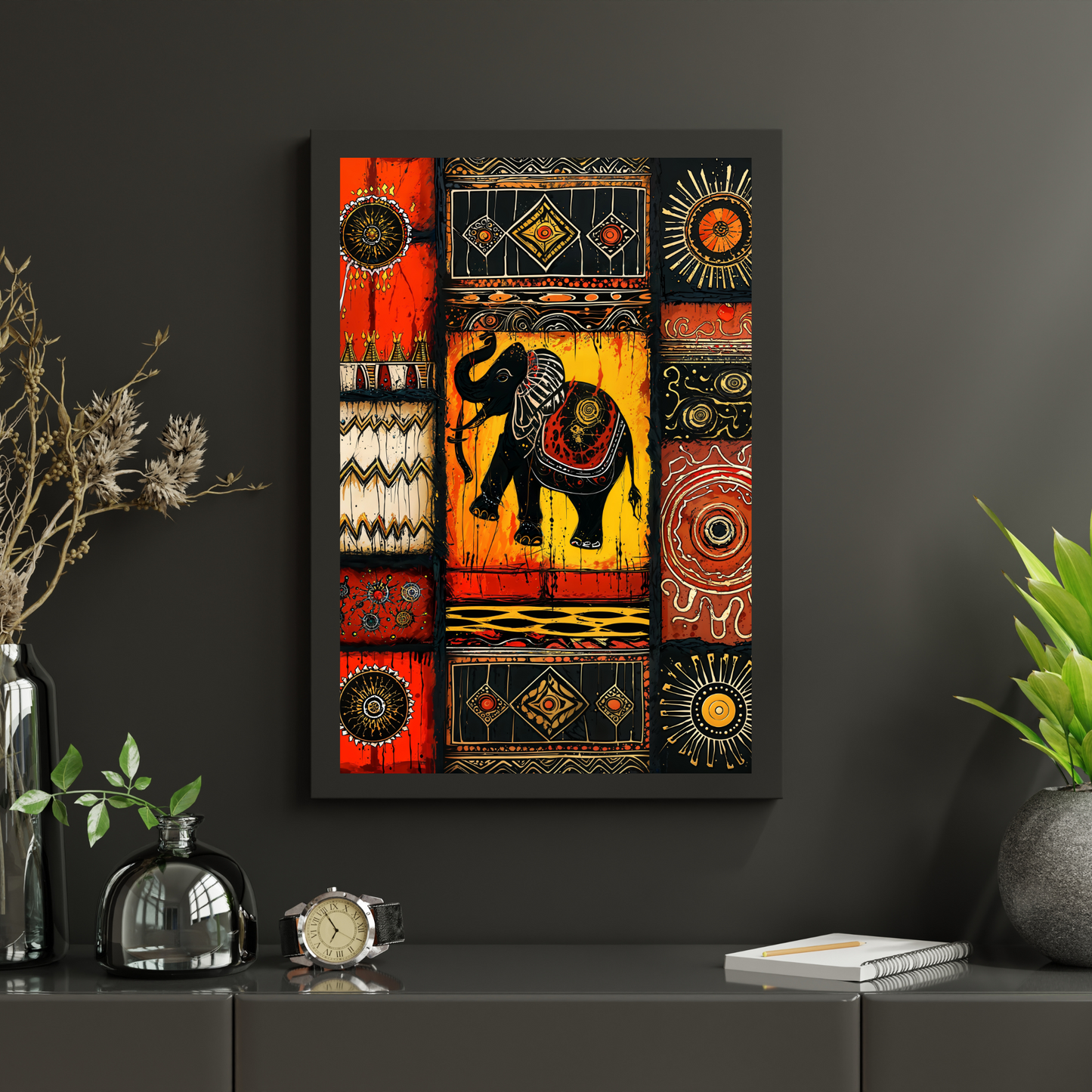Poster Elephant Themed Wall Art for Living Room | Office | Dining Room