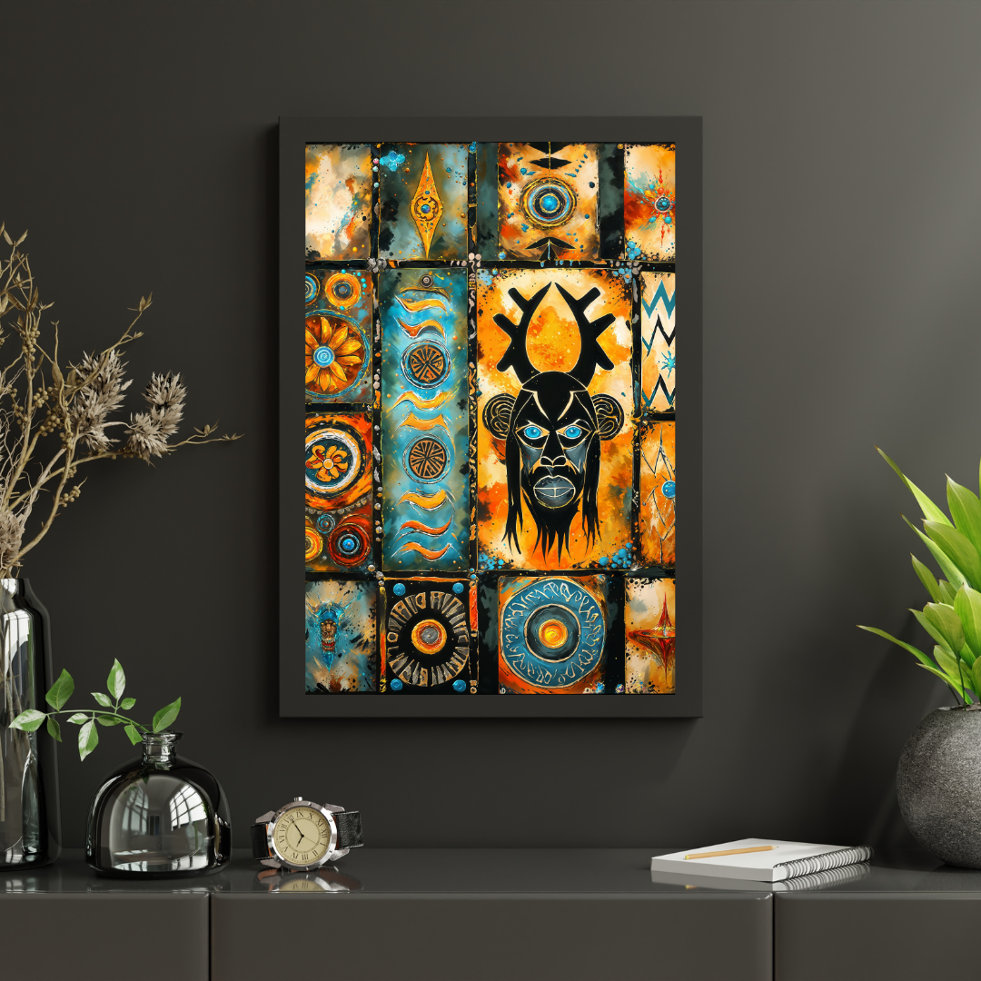 Poster | Mystic tribal modern art piece | Art inspired by tribal legends