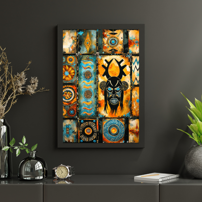 Poster | Mystic tribal modern art piece | Art inspired by tribal legends