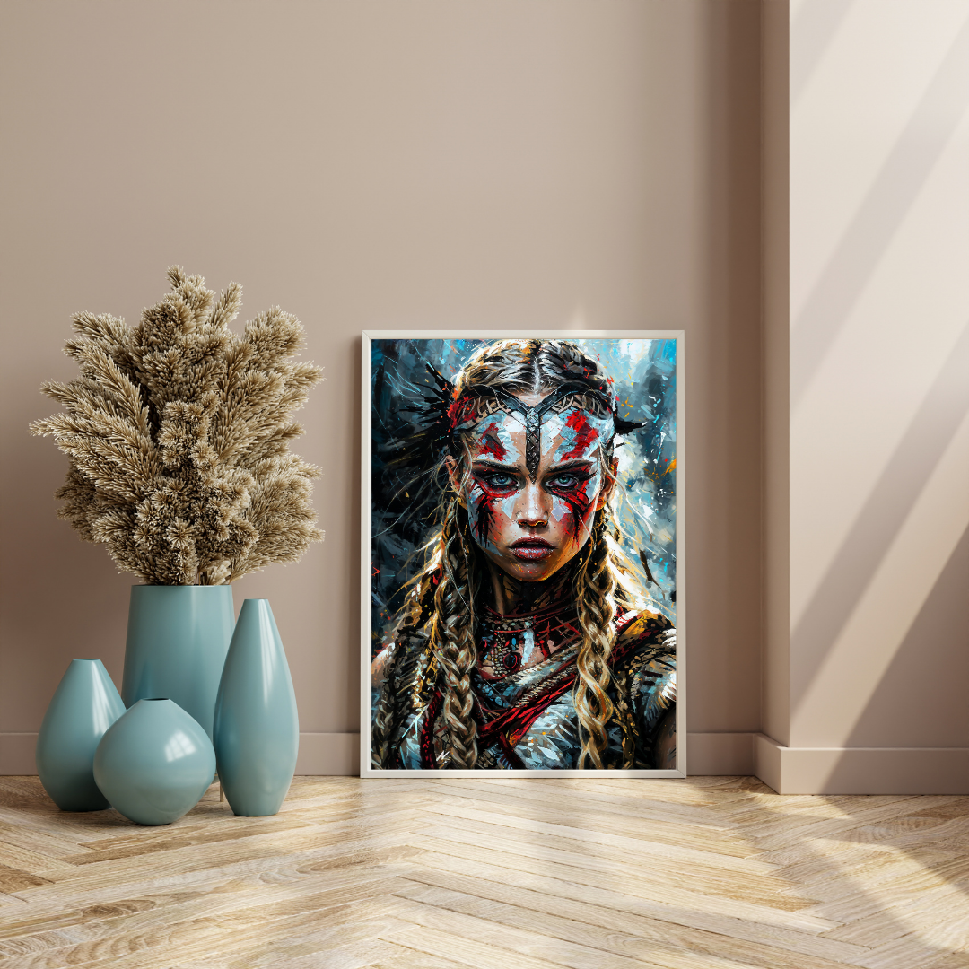 Poster Tribal Wandkunst für Wohnzimmer | Kunstwerk Abstrakte Porträtgemälde Schlafzimmer | Badezimmer | Dekorationsbild | Drucken 