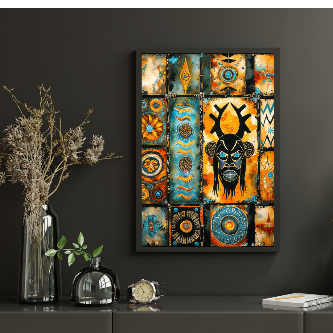 Poster | Mystic tribal modern art piece | Art inspired by tribal legends