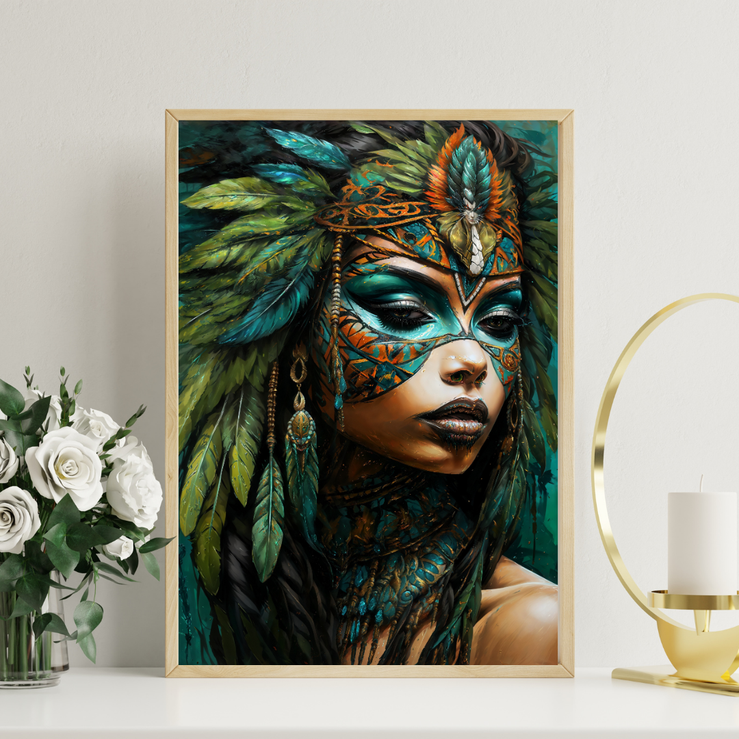 warrior-woman-drawing-tribal-jewelry